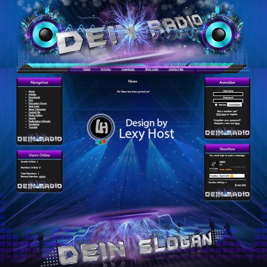 WebRadio Design für PHPFusion Lexy Host