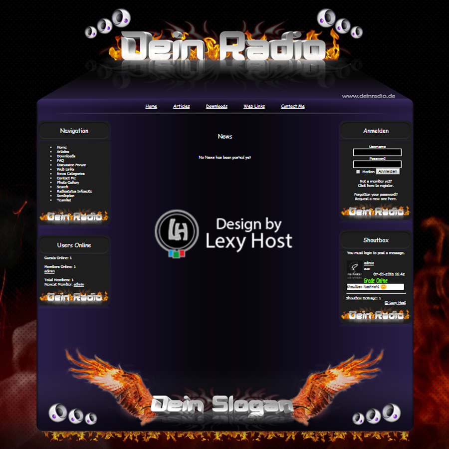 WebRadio Design für PHPFusion Lexy Host