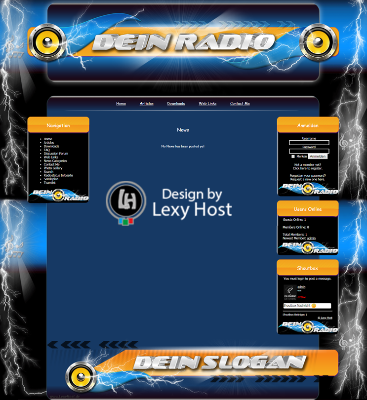 WebRadio Design für PHPFusion Lexy Host